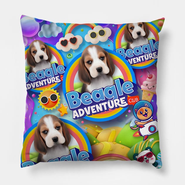 Beagle puppy Pillow by Puppy & cute