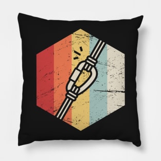 Retro Vintage 70s Rock Climbing Icon Pillow