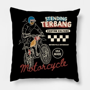 Flying motorcycle custom culture Pillow