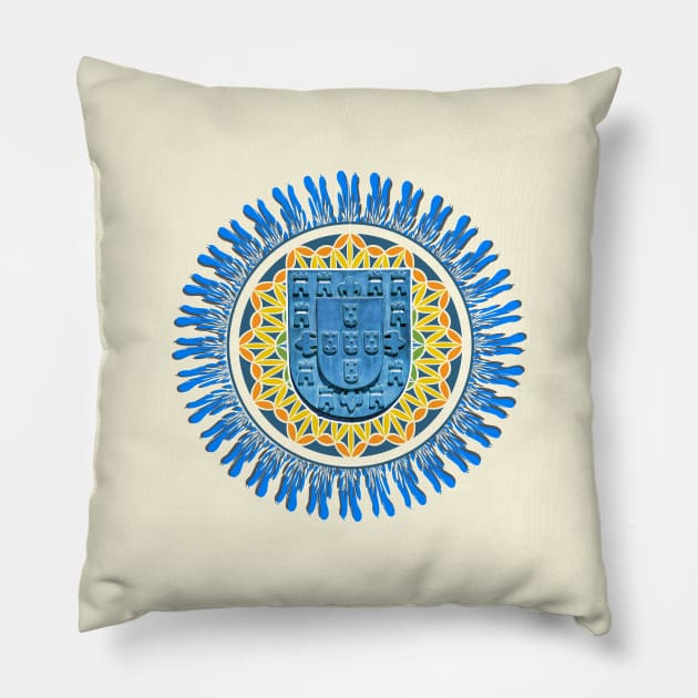 Shield of Portugal artwork Pillow by Gaspar Avila