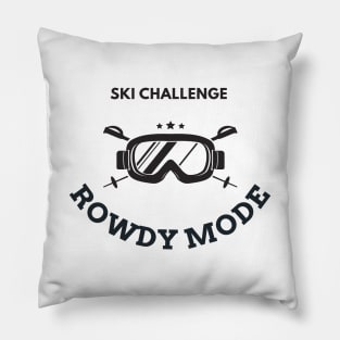 Rowdy mode ski challenge Pillow