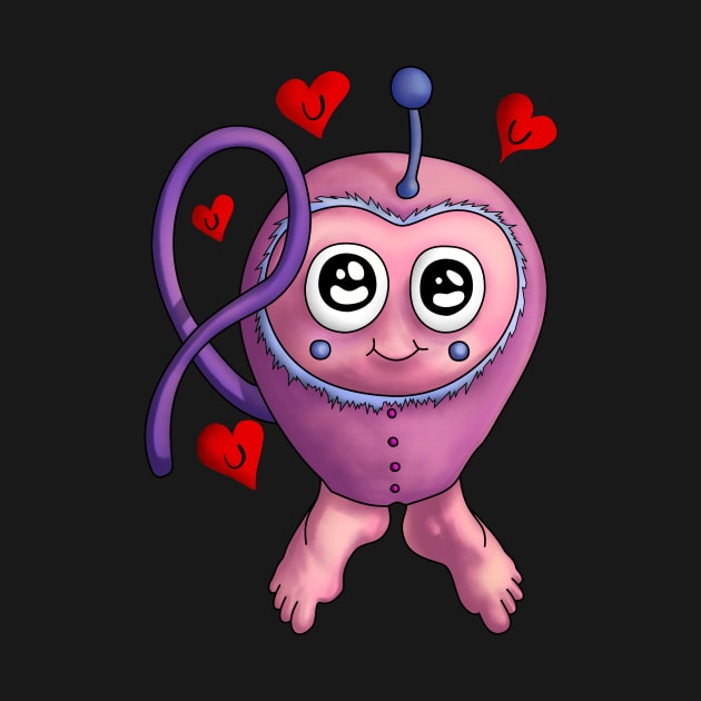 Bigoot Girl with Hearts by KonradMohring