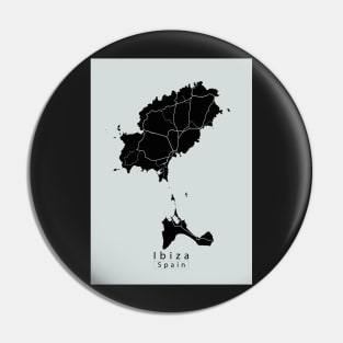 Ibiza Spain Island Map dark Pin