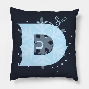 Winter Letter D Pillow