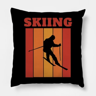 Falling In Love With Skiing Pillow