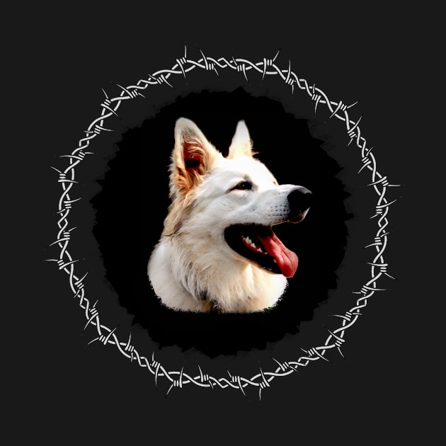 White German Shepherd Dog by PhotoArts