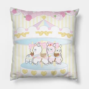 Carousel of Alpacas Pillow