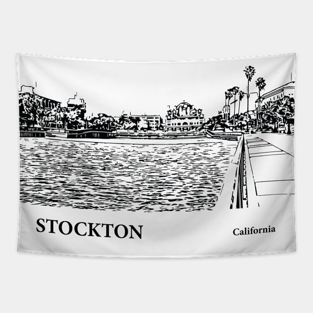 Stockton - California Tapestry by Lakeric