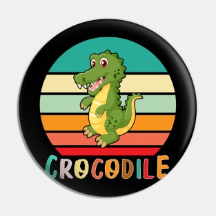 Vintage Retro Crocodile Pin