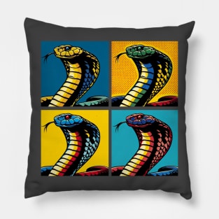 King Cobra Pop Art - Cool Snake Pillow