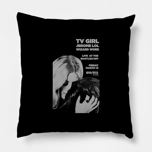 tv girl Pillow by gibran hix