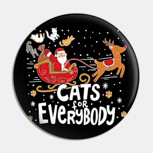 Cats For Everybody Santa Kitties Merry Christmas Costume Pin