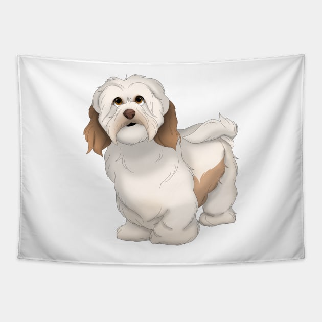 Havanese Dog Color 1 Tapestry by millersye