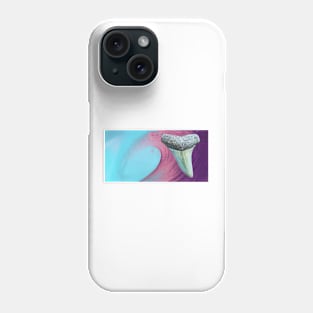 Pink Wave Shark Tooth Fossil  Surf Print Phone Case