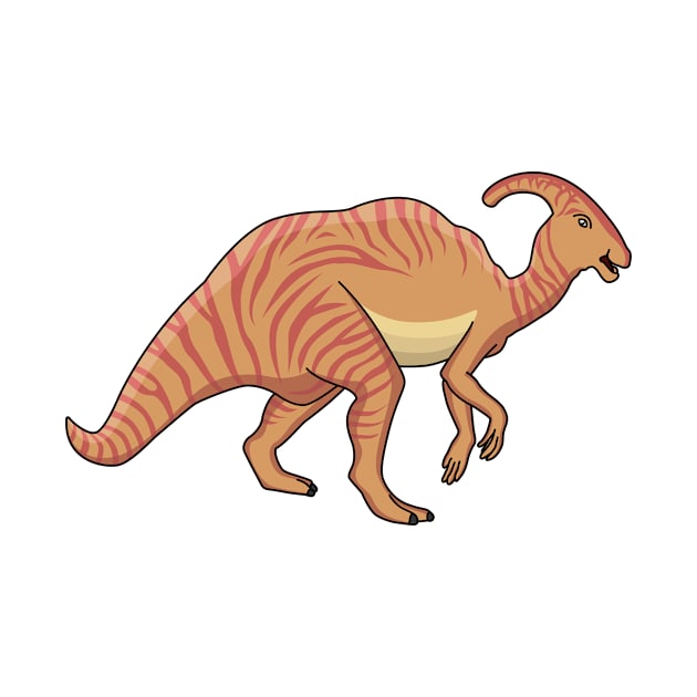 Cute parasaurolophus dinosaur cartoon illustration by Cartoons of fun