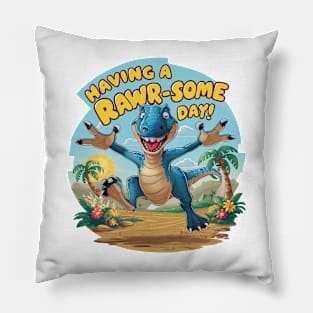 Dinosaur Delight - Embrace a RAWR-some Day! Pillow