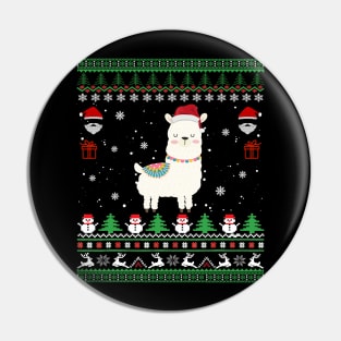 ugly sweater - Llama ugly sweater Pin