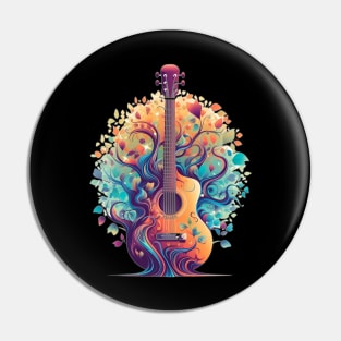 Acoustic Guitar Tree Of Life Guitar Player Nature Guitarist Pin