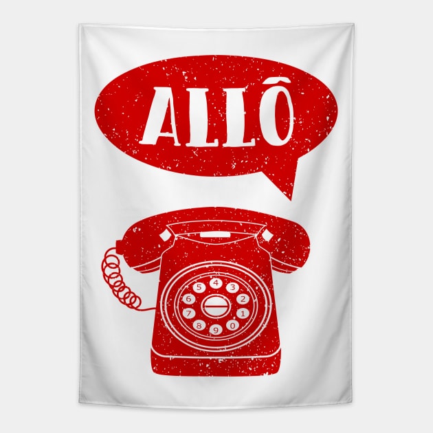 Allo French Greeting Old phone Tapestry by mailboxdisco