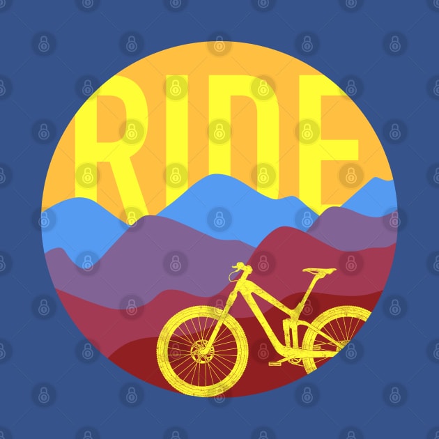 Ride MTB - Mountain Bike Vintage Colors by TheWanderingFools