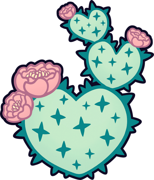 Cactus Hearts Kids T-Shirt by DoomedDreamer