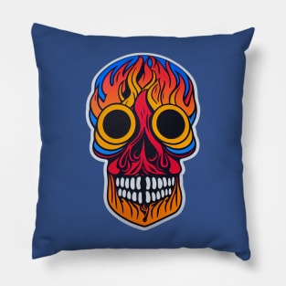 Fire Skull Pillow