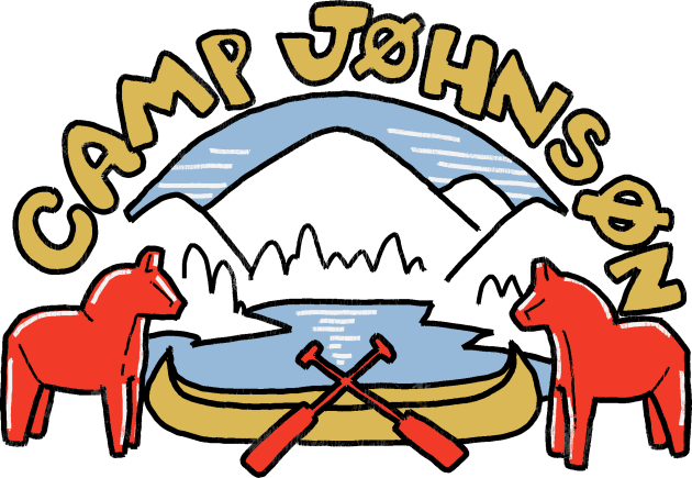 Camp Jøhnsøn Kids T-Shirt by RossHayes