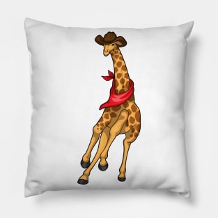 Giraffe Cowboy Cowboy hat Pillow