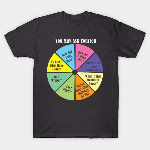 Once In A Lifetime Pie Chart - You May Ask Yourself - T-Shirt