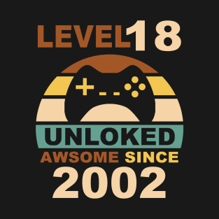 Level 18 Unlocked Tshirt 18th Video Gamer Birthday Boy Gifts T-Shirt