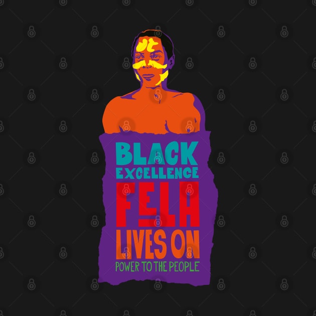 Fela Kuti Tribute Illustration: Black Excellence Lives On by Boogosh