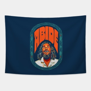 Abide - The Dude Lebowski Vintage Dream Sequence Bowling Design Tapestry