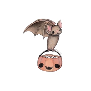 Bat with Halloween Treats T-Shirt