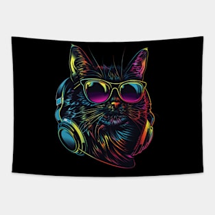 Cat DJ Rave Tapestry