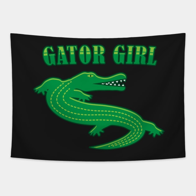 Gator Girl Alligator Love Reptile Tapestry by BraaiNinja