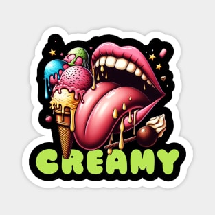 Creamy Ice Cream Tounge Magnet