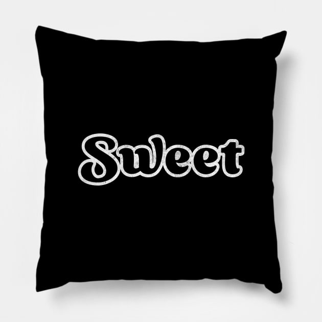 Sweet / Retro 70s Glam Rock Pillow by DankFutura