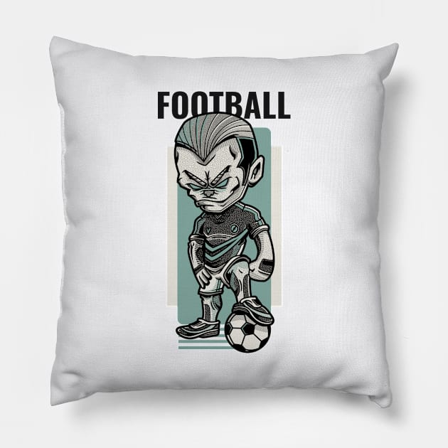 Football Player Pillow by Araf Color