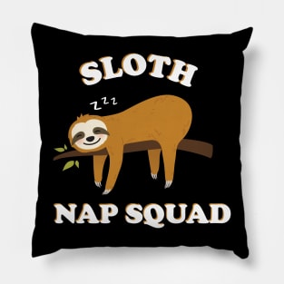 Funny Sloth Napping Squad Spirit Animal Gift Pillow