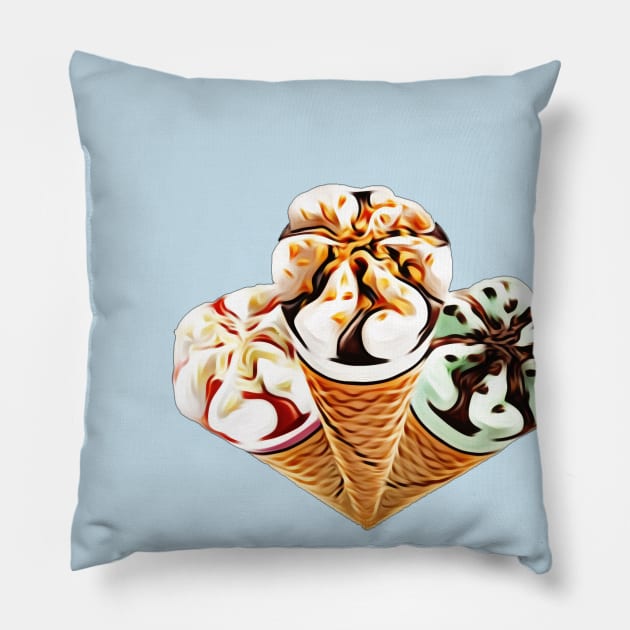 Cornetto Trilogy Pillow by RainbowRetro