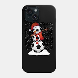 Christmas Soccer Snowman Dabbing Phone Case