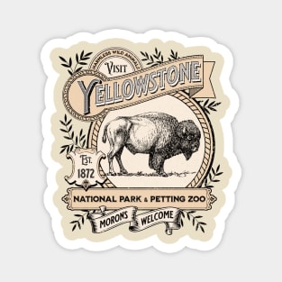 Vintage Yellowstone National Park and Petting Zoo Magnet