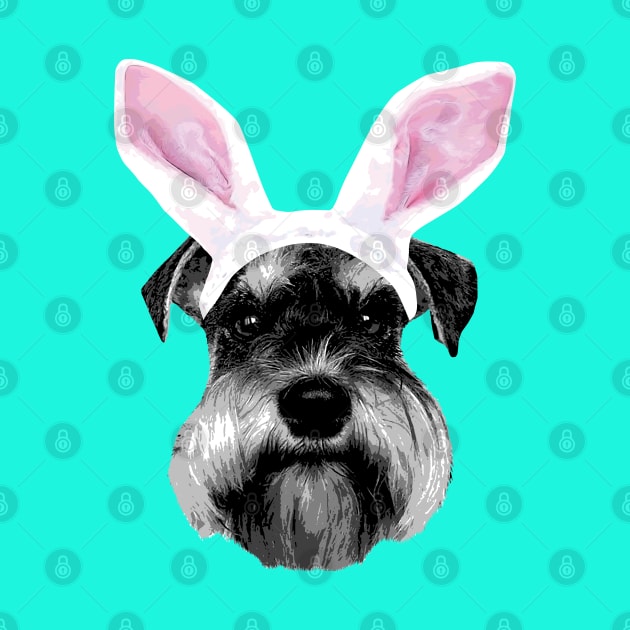 Schnauzer Easter Bunny by deelirius8