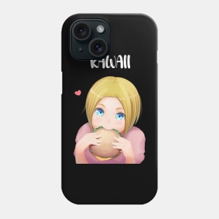 kawaii burger anime girl Phone Case