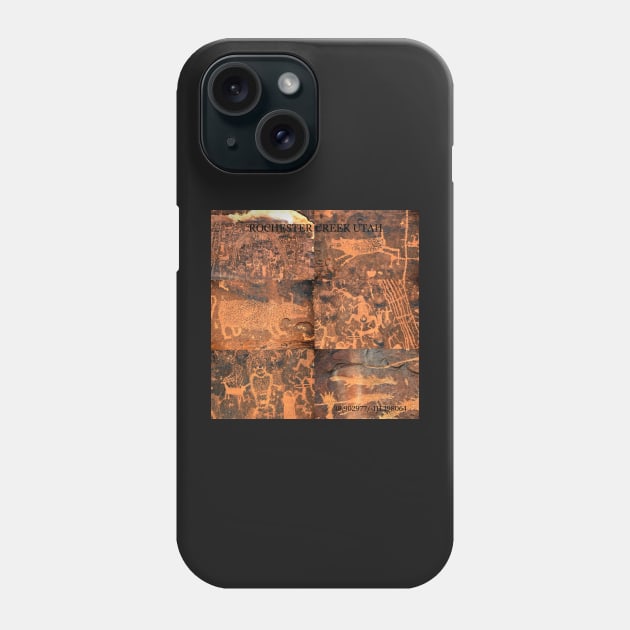 Rochester Creek Utah petroglyph site Phone Case by dltphoto