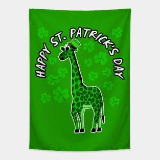 Happy St. Patrick's Day 2022 Giraffe Wildlife Lover Tapestry