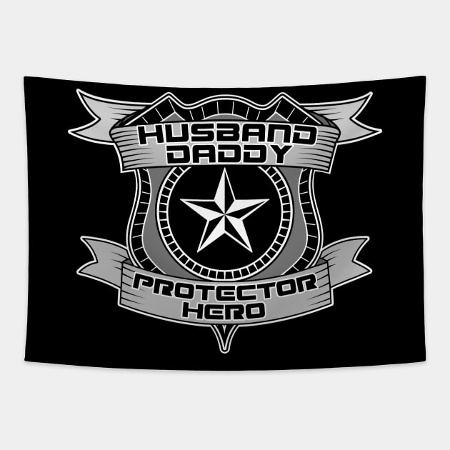 Husband. Daddy. Protector. Hero. Tapestry by Randomart