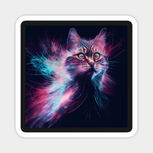 Tabby Cat Digital Painting Magnet