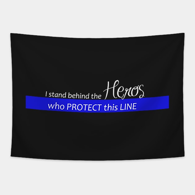 Support the Police, Thin Blue Police Gifts Tapestry by 3QuartersToday