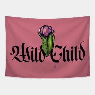 Wild Child Flower Tattoo Tapestry